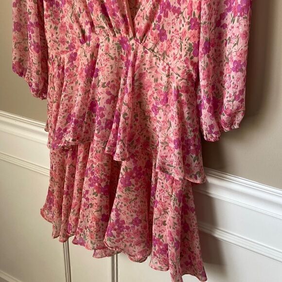 Nwt Do + Be Pink Floral Dress Small - Picture 8 of 15